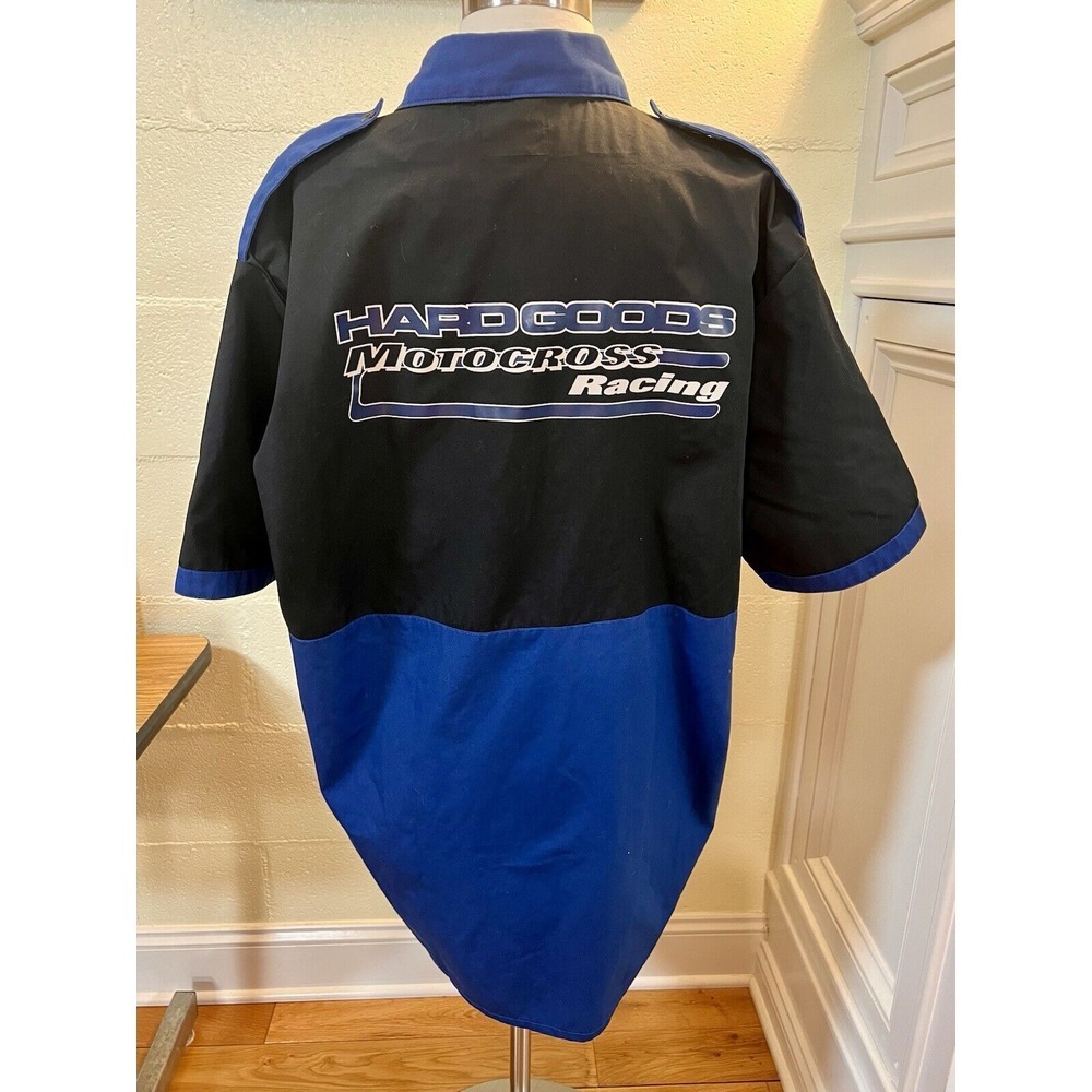Moto Wear International Hard Goods Motocross Racing Shirt XL Long Black &‎ Blue